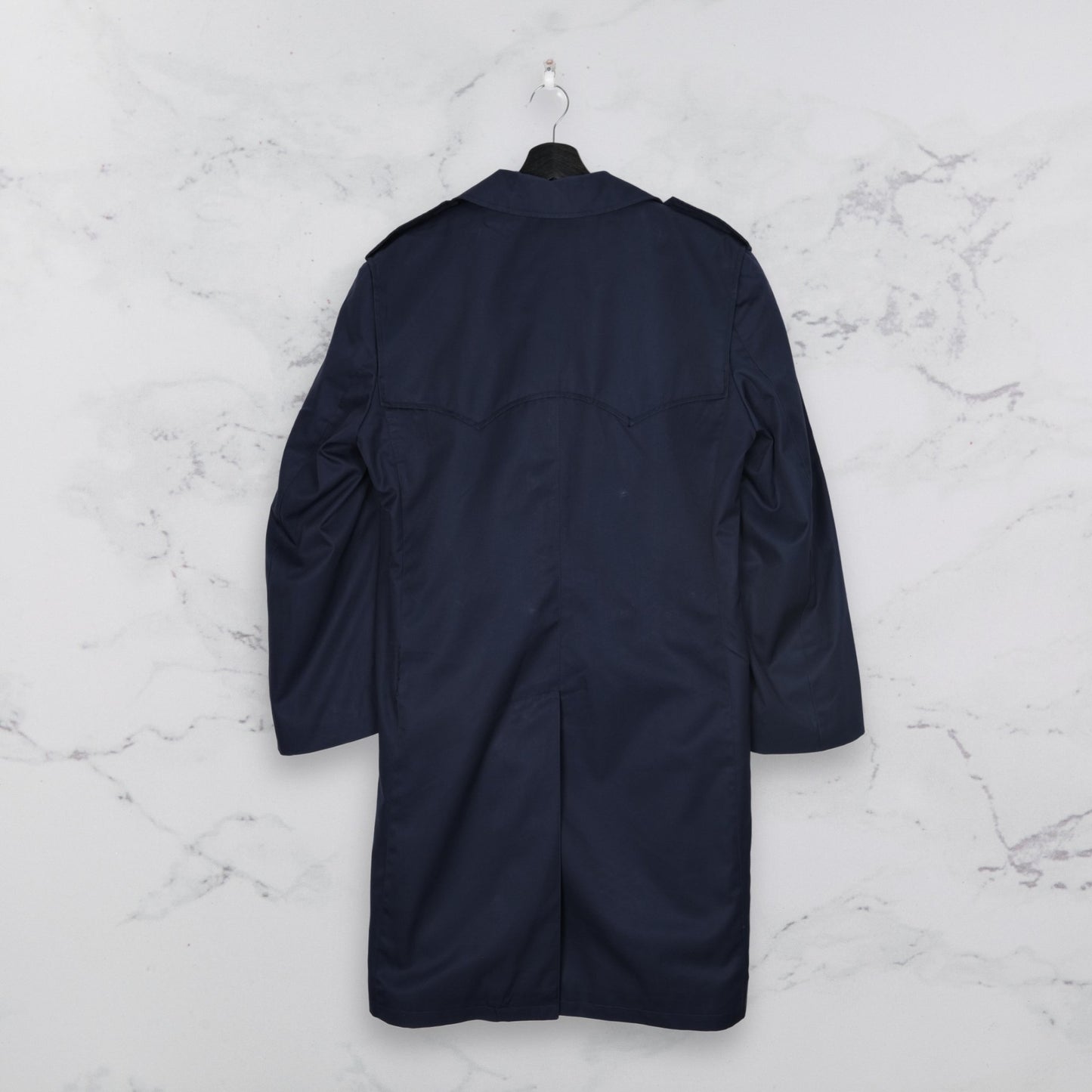 Blue Vintage Trench Coat - Deep Navy - WearFinds