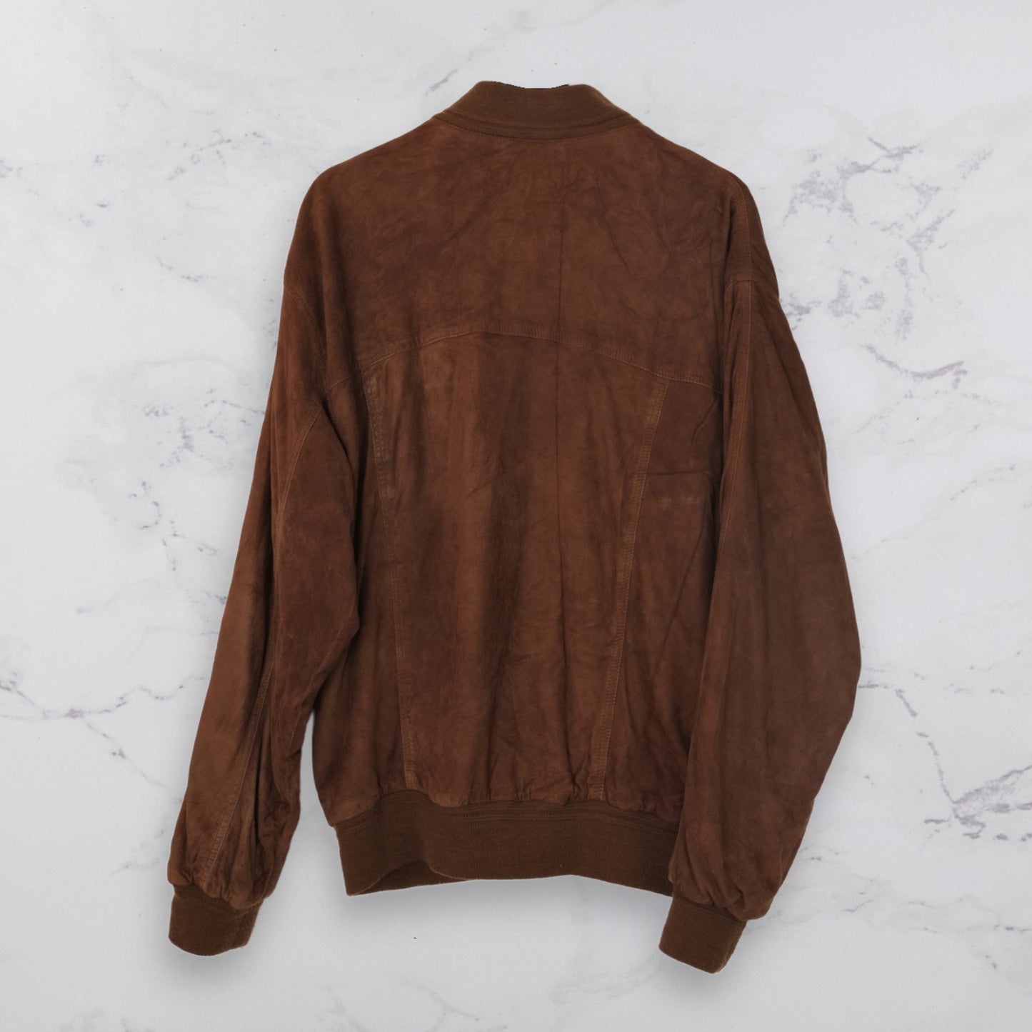 Vintage Bomber Jacket - Cinnamon Suede - WearFinds
