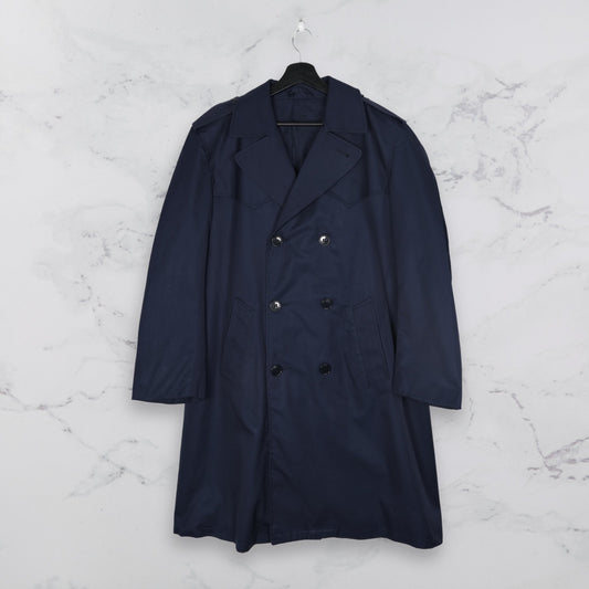 Blue Vintage Trench Coat - Deep Navy - WearFinds