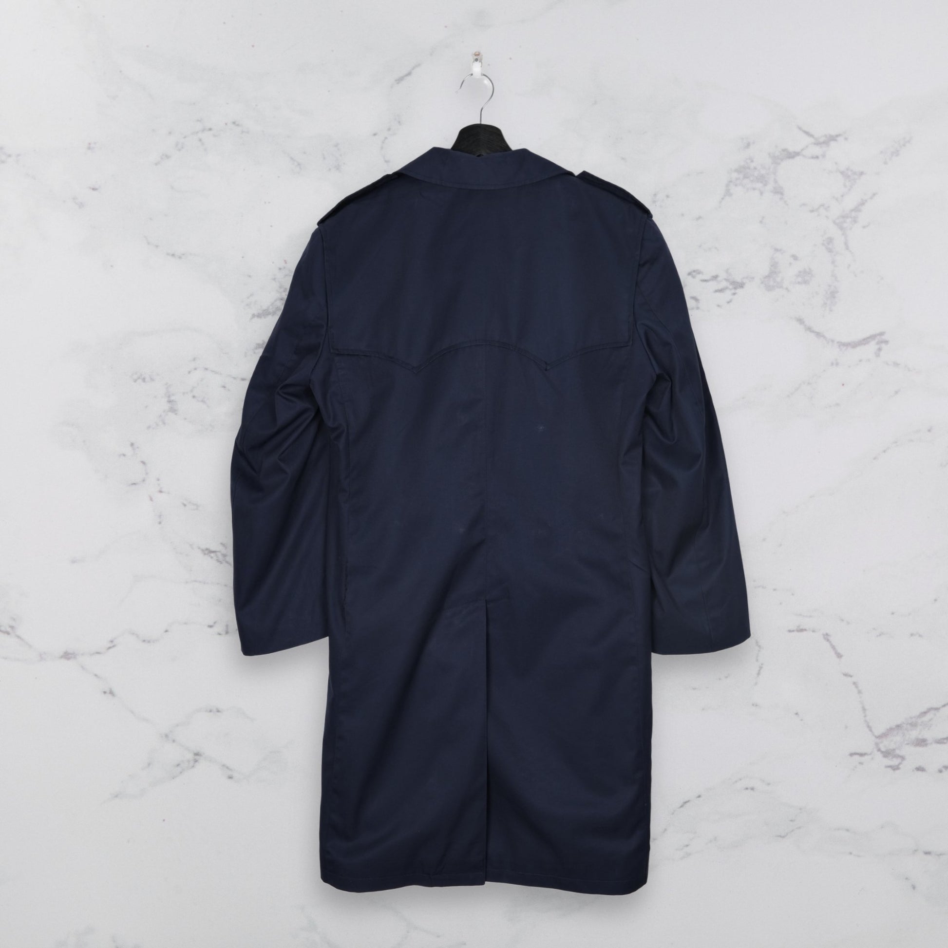 Blue Vintage Trench Coat - Deep Navy - WearFinds