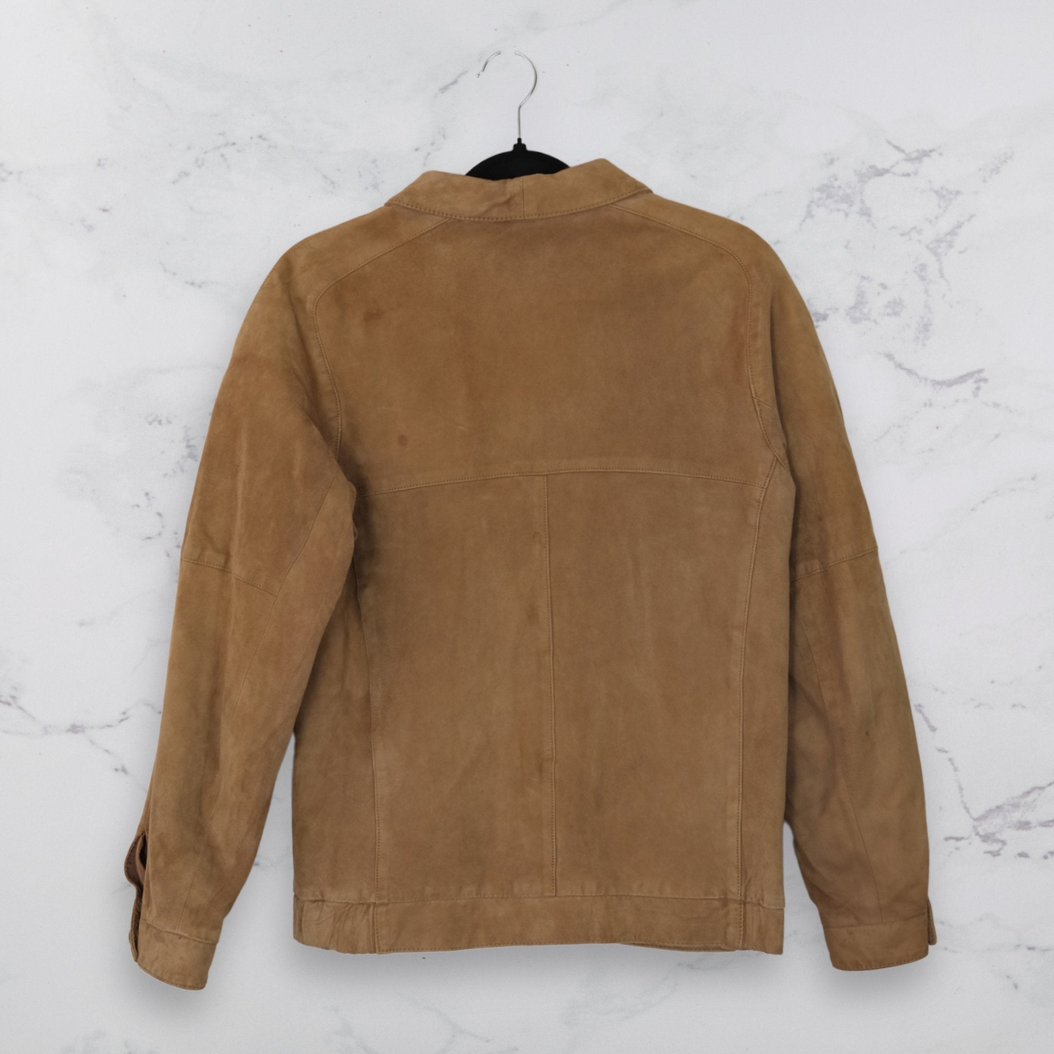 Brown Suede Vintage Jacket - Golden Dusk - WearFinds