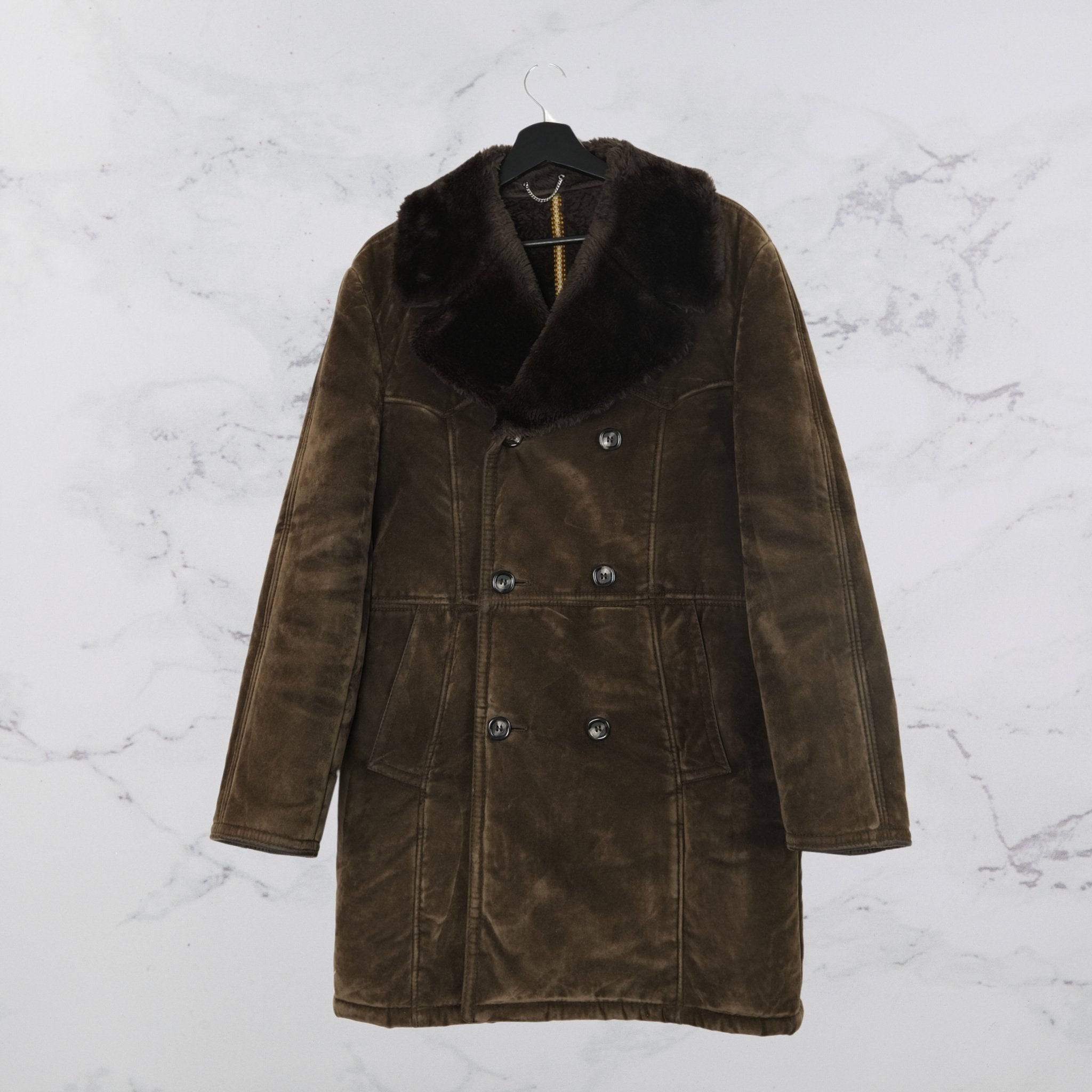 Faux Fur - Lined Vintage Coat - WearFinds