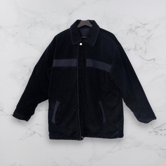 Navy Vintage Corduroy Jacket - The Nocturnal - WearFinds
