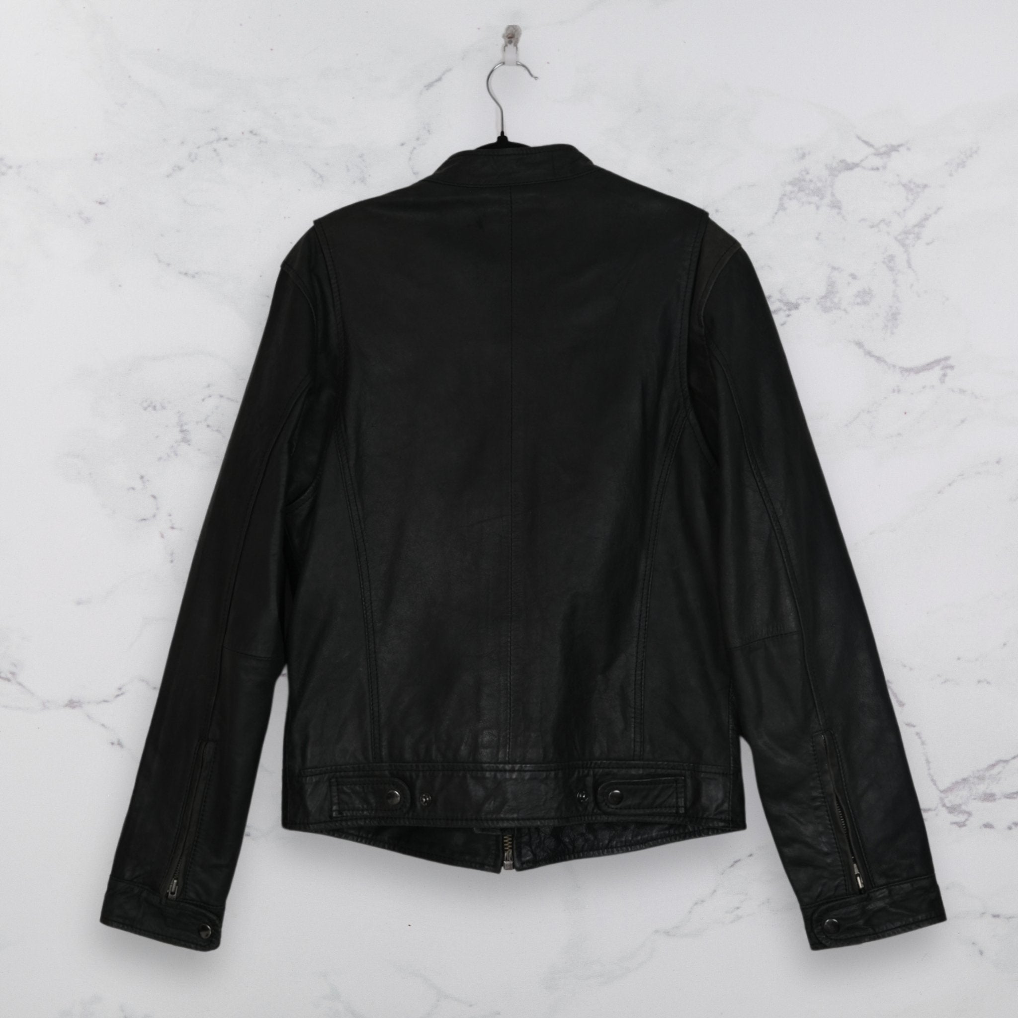 Rebel Vintage Black Leather Jacket - WearFinds