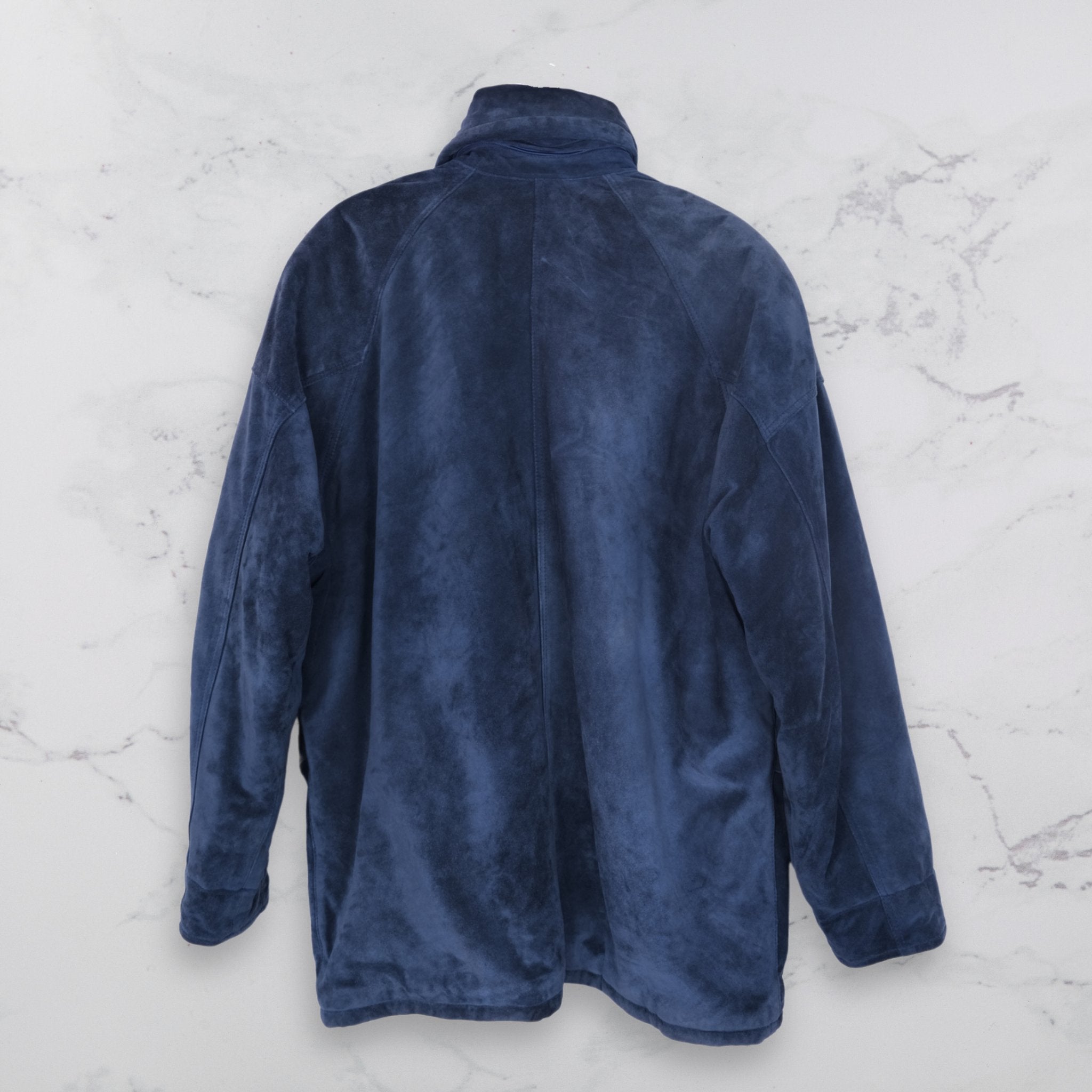 Saphire Blue Suede Jacket - WearFinds