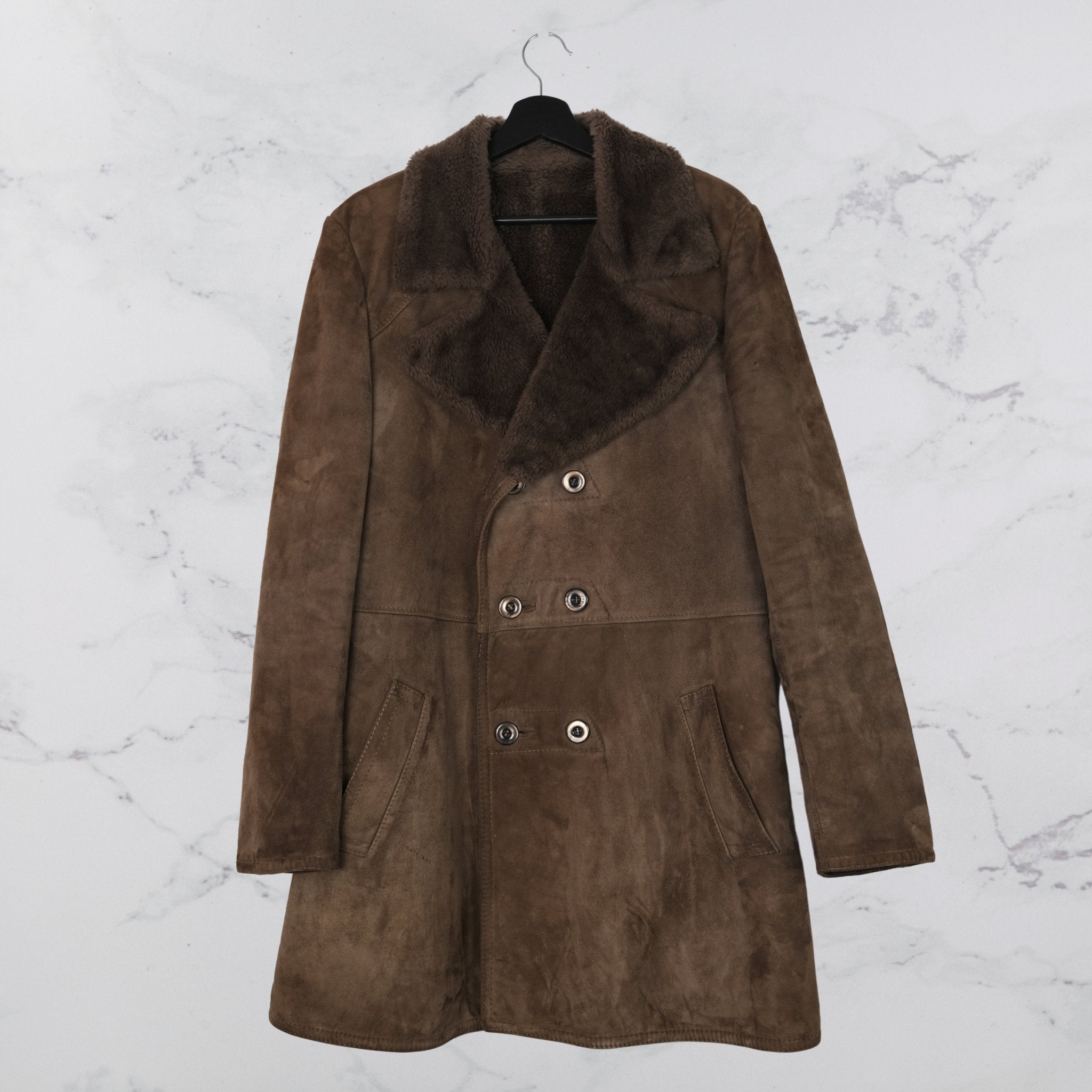 Shearling Vintage Coat - Chocolate Serenity - WearFinds