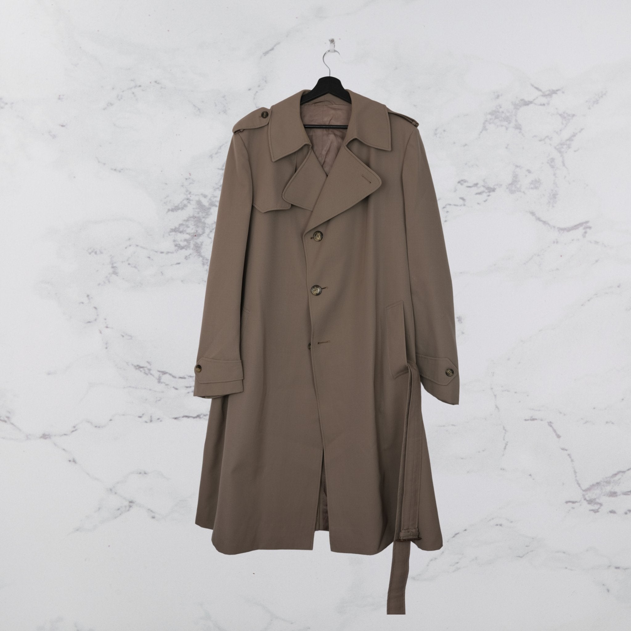 Taupe Vintage Trench Coat - WearFinds