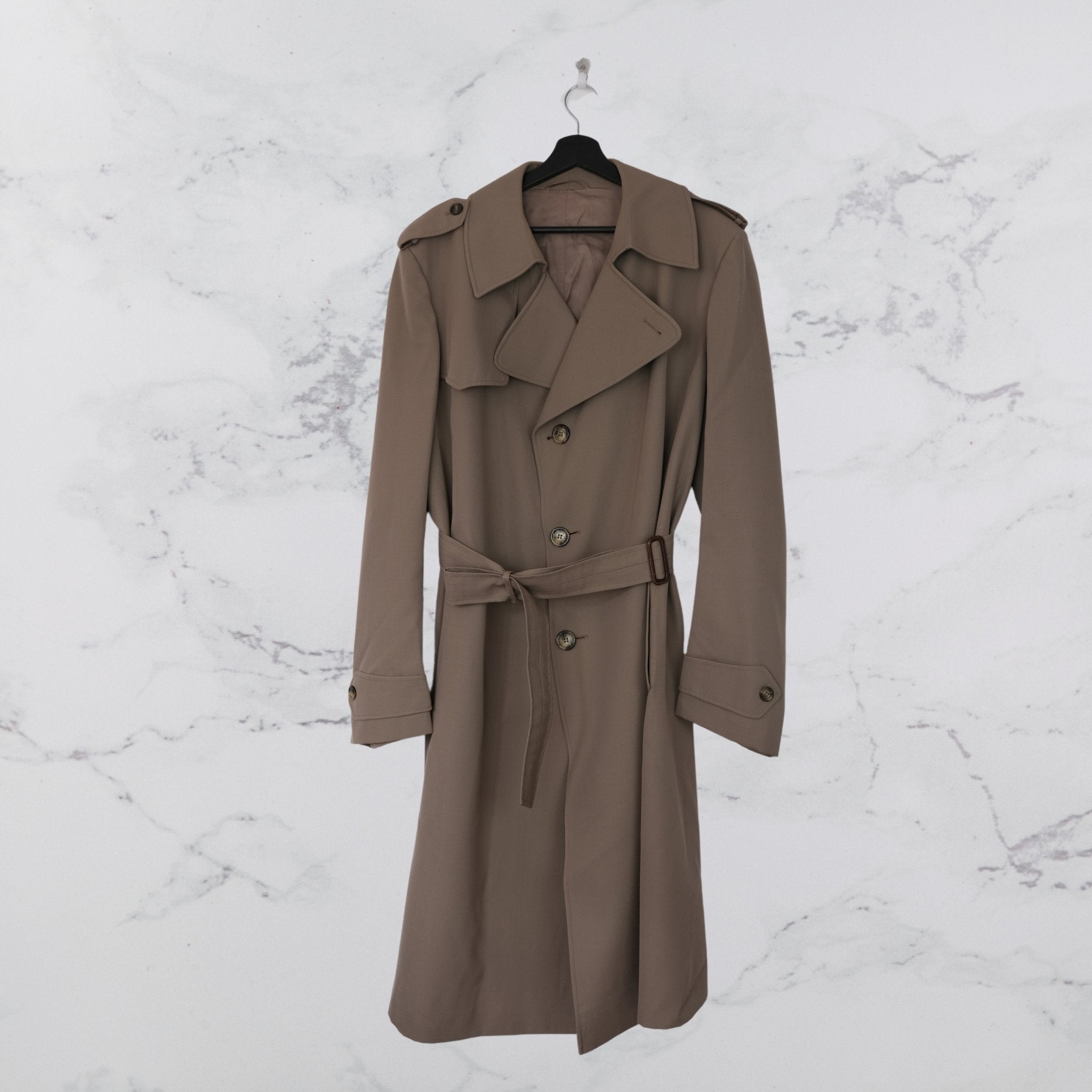 Taupe Vintage Trench Coat - WearFinds