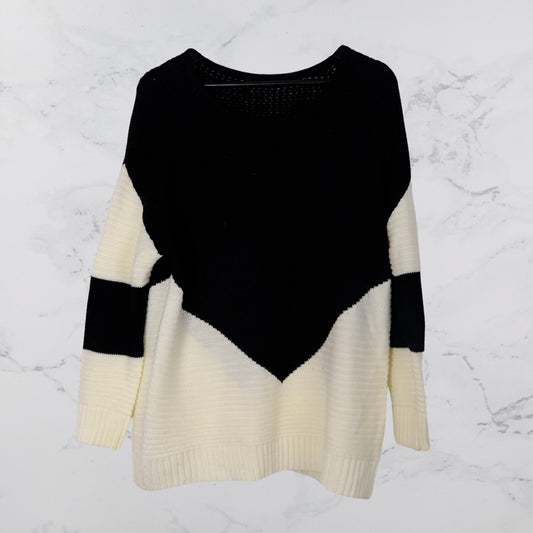 Vintage Knit Pullover - Black & White - WearFinds