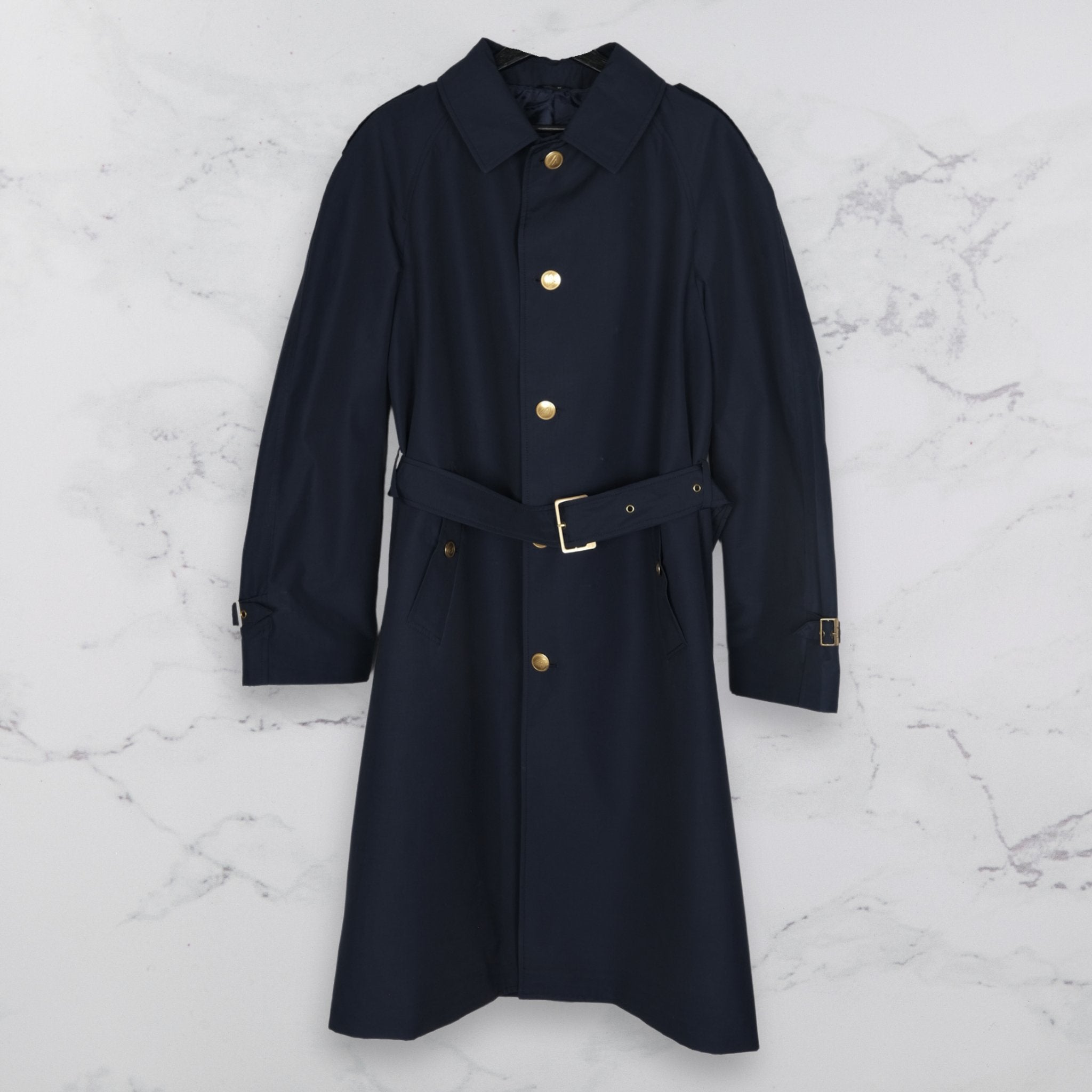 Vintage Navy Trench Coat - Alitalia Original - WearFinds