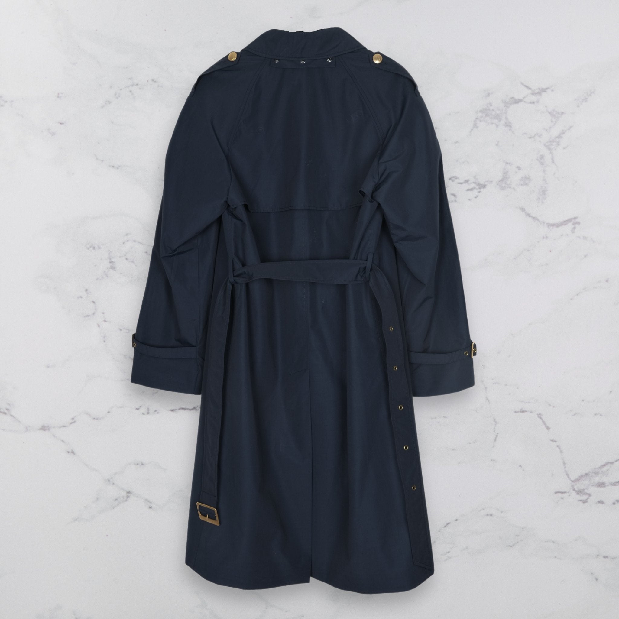 Vintage Navy Trench Coat - Alitalia Original - WearFinds