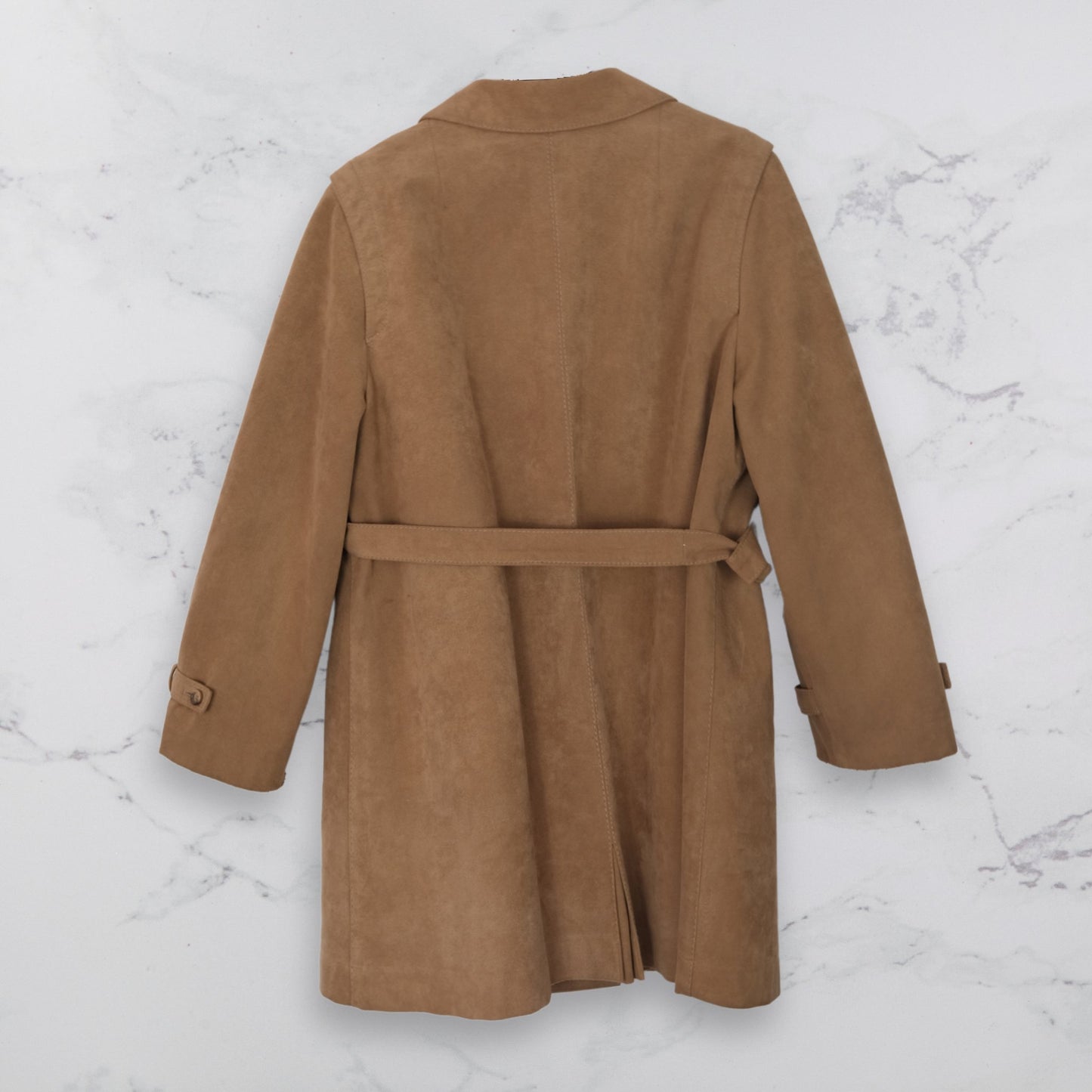 Vintage Trench Coat - Caramel Suede - WearFinds